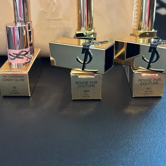 YSL Mini Lipsticks and Pouch - Picture 3 of 7